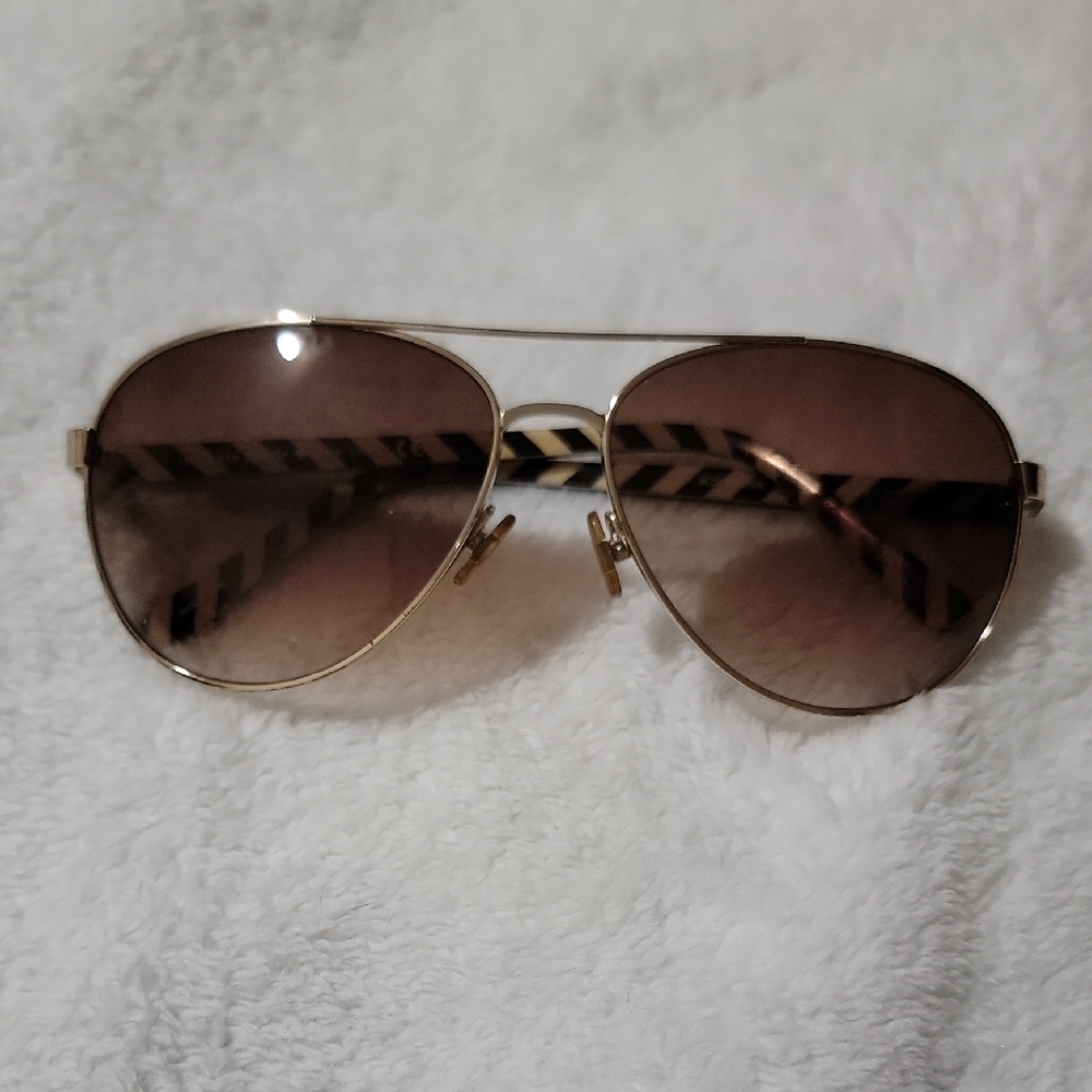 Kate Spade Aviator Sunglasses - Brown Gradient Lenses with Gold Frame